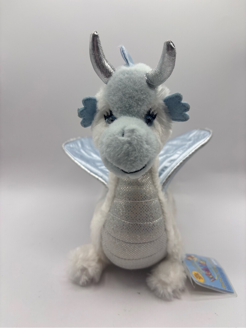 Webkinz Ice Dragon with Sealed Secret Code Tag White Stuffed Animal Ganz READ - Picture 2 of 16